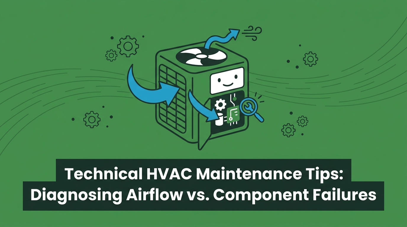 HVAC Blog 17 Technical HVAC Maintenance Tips: Diagnosing Airflow vs. Component Failures — featured image